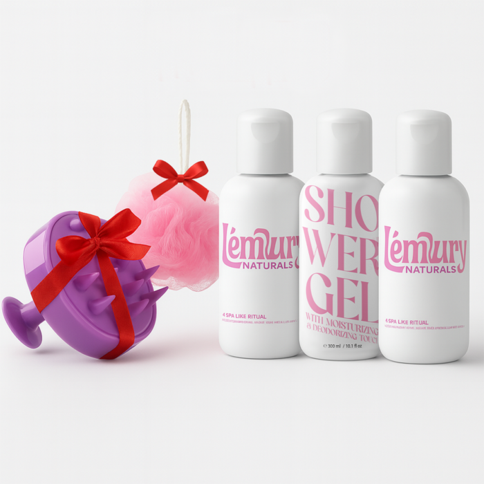 🌸 Lemury Women Ritual – Triple Pack + Hair Massager & Loofa 1